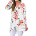 thumbnail image 1 of Mode Femmes Été Casual Couleur Bloquant Imprimé Manches Courtes Haut Tshirt, 1 of 4