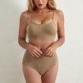 thumbnail image 5 of Xijirk Lingerie Sets for Women,Two Piece U Neck Seamless Solid Halter High Waist Bra Fashion Underwear Bra Set for Comfortable Lounge and Nightwear,Lingerie Sets,Khaki,M, 5 of 9