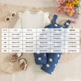 thumbnail image 6 of mgoYE Newborn Baby Girl Fall Outfits 6 9 12 18 24M Long Sleeve Top Suspender Overalls Pants Sets Infant 2Pcs Clothes, 6 of 9