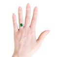 thumbnail image 4 of ANGARA Classic Emerald-Cut Lab Grown 2.85 Ct Emerald Couture Engagement Ring for Women in 14K White Gold (Size-10x8mm) | May Birthstone, Anniversary, Jewelry Gift for Women | Lab-Grown Emerald Ring, 4 of 8