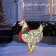 thumbnail image 3 of 2 Pieces Light-Up Chicken with Scarf,Yard Signs with Stakes Chicken Ornaments Lights LED for Xmas Gifts Garden Courtyard Lawn, 3 of 5