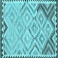 thumbnail image 1 of Ahgly Company Indoor Square Southwestern Light Blue Country Area Rugs, 6' Square, 1 of 4