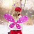 thumbnail image 2 of Txlixc Juego de rol de cuento de hadas de 4 piezas para niñas, falda brillante + alas de mariposa de cuento de hadas LED + horquilla + palo de mariposa Txlixc  moda, 2 of 9
