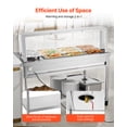 thumbnail image 2 of VEVOR Commercial Food Warmer, 7 Pans + 2 Pots Electric Steam Table, 1800W Professional Buffet Catering Food Warmer with Shield Undershelf Wheels, Stainless Steel Server, 2 of 9