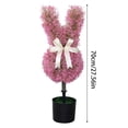 thumbnail image 3 of 27.5'' Artificial Bunny-Shaped Topiary Tree Pot UV-Resistant Bowknot,Faux Boxwood Topiaries Plant for Porch Decor Outdoor/Indoor, 3 of 8