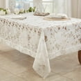 thumbnail image 2 of Fennco Styles Burnouth Voile Vine Design Tablecloth 65" W x 120" L - White Elegant Table Cover for Home Décor, Banquets, Christmas, Holidays, Weddings and Special Events, 2 of 3
