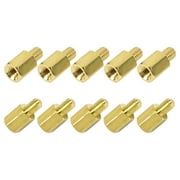 10 Pcs M3 6+4mm Hex Standoff Spacer Male to Female Brass Threaded Standoff Spacer Hexagonal Spacers & Standoffs for PC PCB Motherboard