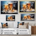 thumbnail image 4 of Designart "Beer Representation Colorfuled Acrylic I" Food & Beverage Floater Framed Canvas Print, 4 of 7