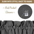thumbnail image 3 of Native Fab Set of 2 Valance Curtains for Windows 54"x18" for Living Room Bedroom Kitchen Windows Bathroom, Farmhouse Vintage Curtain Valances Rod Pocket - Grey, 3 of 7