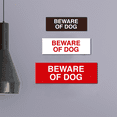 thumbnail image 3 of Basic Beware Of Dog Sign (Light Grey / Burgundy) - Medium, 3 of 5