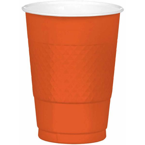 ORANGE 16 OZ PLASTIC CUPS