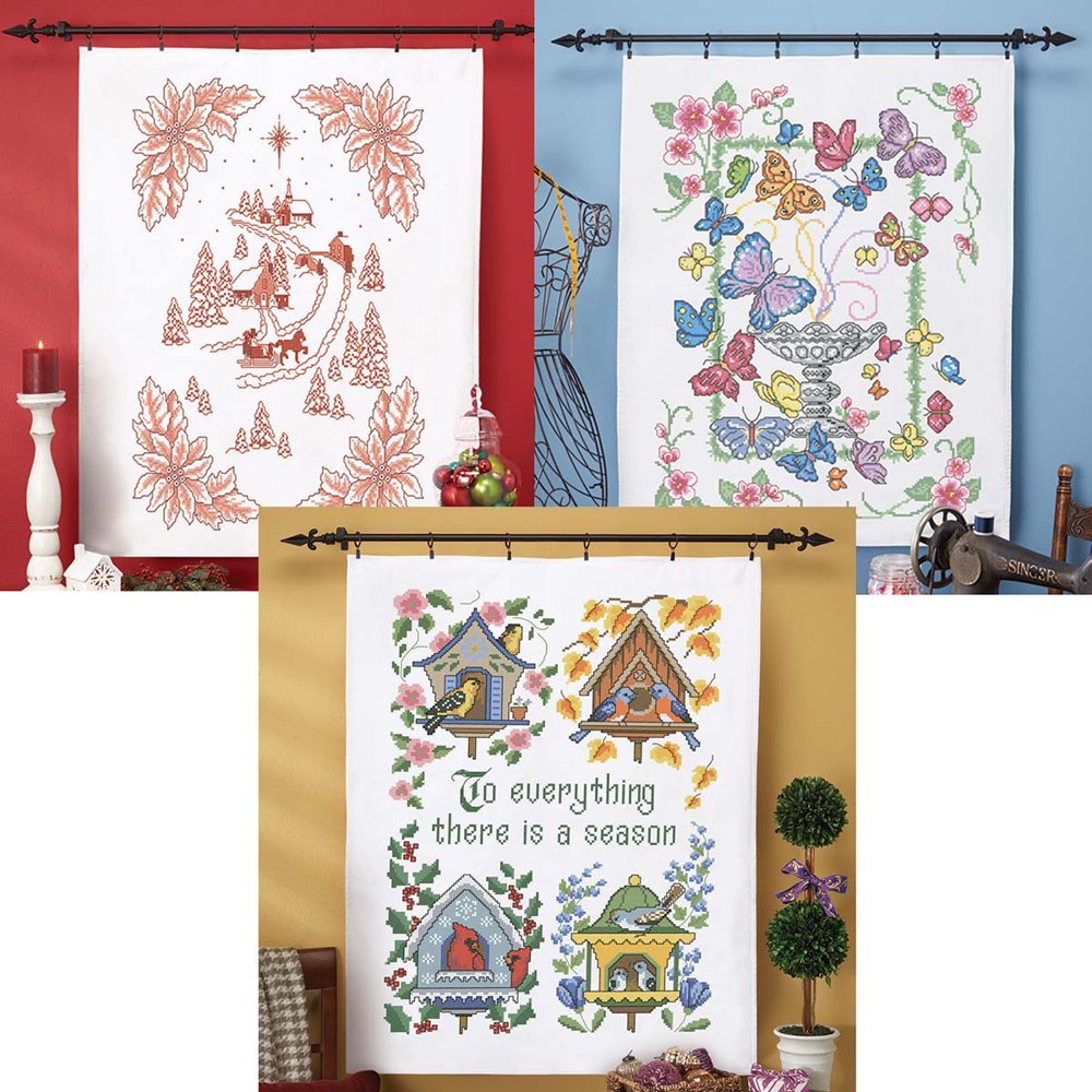 Herrschners® Seasonal Lap Quilts Stamped CrossStitch