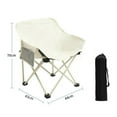 thumbnail image 4 of Folding Camping Chair, Folded Comfortable Moon Chair ,Backpacking Picnics Home Furniture Hiking Seat for Parties Travel Garden Holidays Patio White, 4 of 9