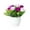 Purple, variant on FTsdfkl Artificial Mini Rosebud Potted Plants, Silk Small Rose Arrangements, Multicolor Rose Bouquets with White Pots, for Home, Office & Table Decor