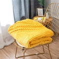 thumbnail image 2 of Flannel Blanket, 39 x 47 Inch Small Soft Warm Fleece Throw for Kids Toddlers Pets Sofa Nap and Nursery Room Decoration, Yellow, 2 of 5