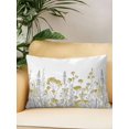 thumbnail image 2 of Outdoor Pillows Waterproof, Yellow Spring Floral Bedding Throw Pillows with Insert for Couch Sofa Bed, Elegant Pastoral Flowers 12x20 Inch Pillowcases Decorative Camping Patio Pillow Set of 1, 2 of 8