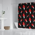 thumbnail image 2 of Whimsical Mushroom Waterproof Shower Curtain, Machine Washable Fabric with Hooks, Boho Fairy Tale Mushroom and Vintage Mushroom Bathroom Shower Curtain, 2 of 5