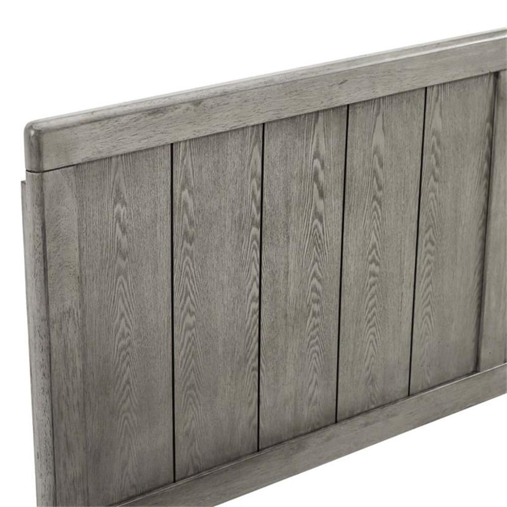 Pemberly Row Twin Modern Rubberwood and MDF Headboard in Gray
