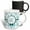 Multicolor, variant on 3drose, Elegant Green and Silver Heart Damask Monogram Letter K, 11oz Magic Transforming Mug