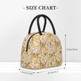 thumbnail image 2 of Honeii Groovy Hippie Flower Mushrooms Print Insulated Lunch Bag Women Reusable Lunch Box with Pocket for Work Picnic Travel -One Size, 2 of 6