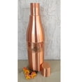 thumbnail image 2 of Indian Art Villa Dolphin-Shaped Copper Water Bottle - 41 oz, Lacquer Coated, Hammered Finish, 2 of 5