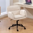 thumbnail image 3 of S-HOME Ergonomic Desk Chair with 5-Gear Adjustable Armrests and Swivel Function for Home and Office Spaces, Beige Cloth, 3 of 19
