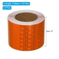 thumbnail image 2 of Uxcell 2Pcs Reflective Tape 2"x16 Ft Waterproof Reflective Tape Orange, 2 of 7