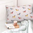 thumbnail image 4 of Salouo Dachshund Dog Puppy Pattern Pillow Cases,1PC Pillow Covers with Envelope Closure Decorative Pillow Case for Bed Couch,Pillows Not Included-20"x30", 4 of 6