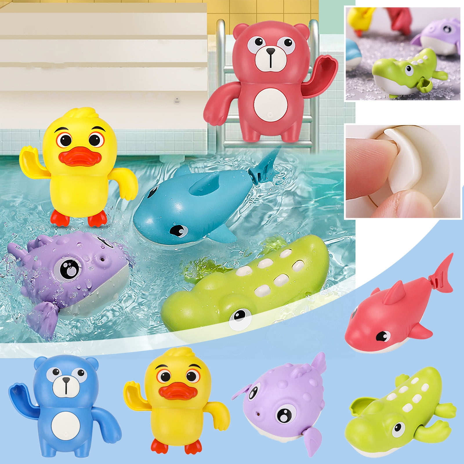 SIfdSeng One Year Old Girl Toys Educational 5Pcs Baby Bath Toys