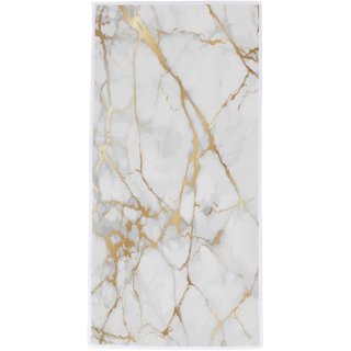 Oarencol Marble Kitchen Hand Towel Black White Gold Stone Art Absorbent  Hanging Tie Towels with Loop for Bathroom 2 Pcs