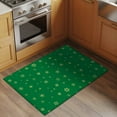 thumbnail image 3 of Christmas Green Bathroom Rug Washable 2x3 Entryway Rug Non Slip Winter Snowflakes Xmas Retro Front Door Mat Low Pile Indoor Doormat Throw Floor Carpet for Kitchen Bedroom Entrance, 3 of 8