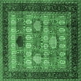 thumbnail image 1 of Ahgly Company Indoor Square Oriental Emerald Green Industrial Area Rugs, 5' Square, 1 of 4