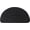 Semi Circle, variant on BoldGear Salon Mat 3'x4.5' Barber Shop Chair Mat Anti-Fatigue Floor Mat - Black Salon mats for Hair Stylist - 1/2" Thick Office Comfort Floor Mat (Semi Circle)