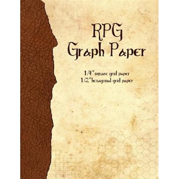 Pre-Owned RPG Graph Paper: 1/4-inch Grid & 1/2-inch Hexagonal Grid Paper for Map-Drawing (Paperback)
