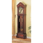 Coaster Traditional Wood Grandfather Clock with Chime in Brown