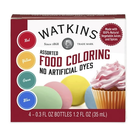 Watkins Assorted Food Coloring 4 - 1 fl oz Bottle(S)