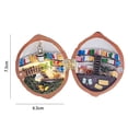 thumbnail image 4 of YAOMOBB Miniature Walnut World Walnut Dollhouse Warm Light Tiny World Inside Miniature Book Store Library Ornament, 4 of 7