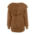 thumbnail image 5 of Futezty Open Front Plush Blanket Coat for Women Long Sleeve Plain Hooded Oversize with Pockets, 5 of 5