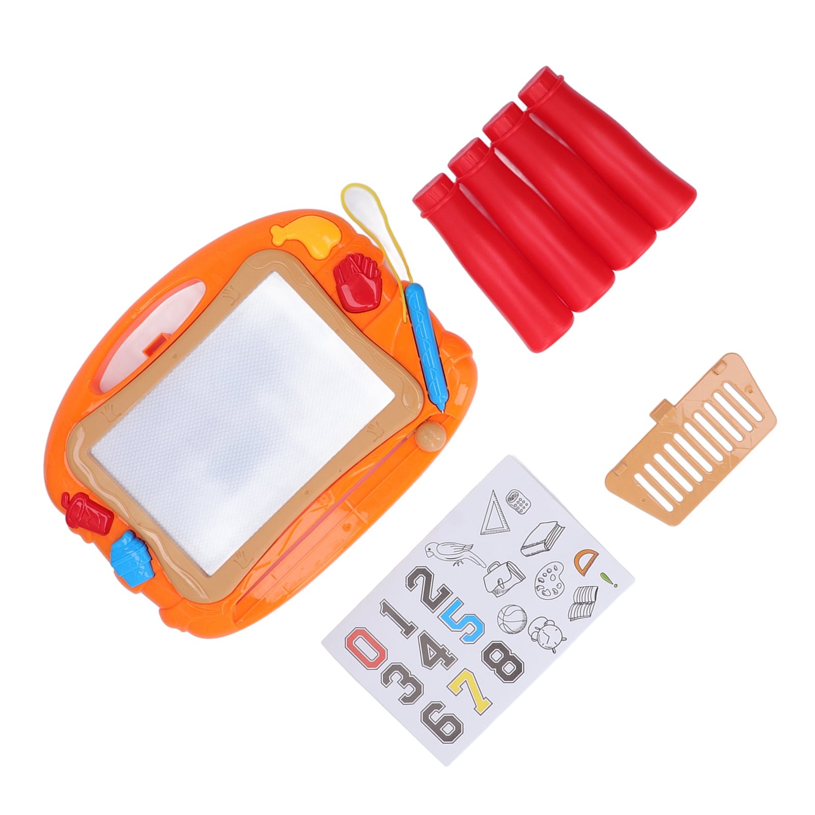 Colorful Doodle Board, Develop Imagination 1 Click Erasable Writing Sketch Pad Detachable With