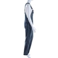 thumbnail image 4 of Feinuhan Womens Blue Denim Jean Straight Leg Distressed Pocket Bib Overalls, 4 of 6