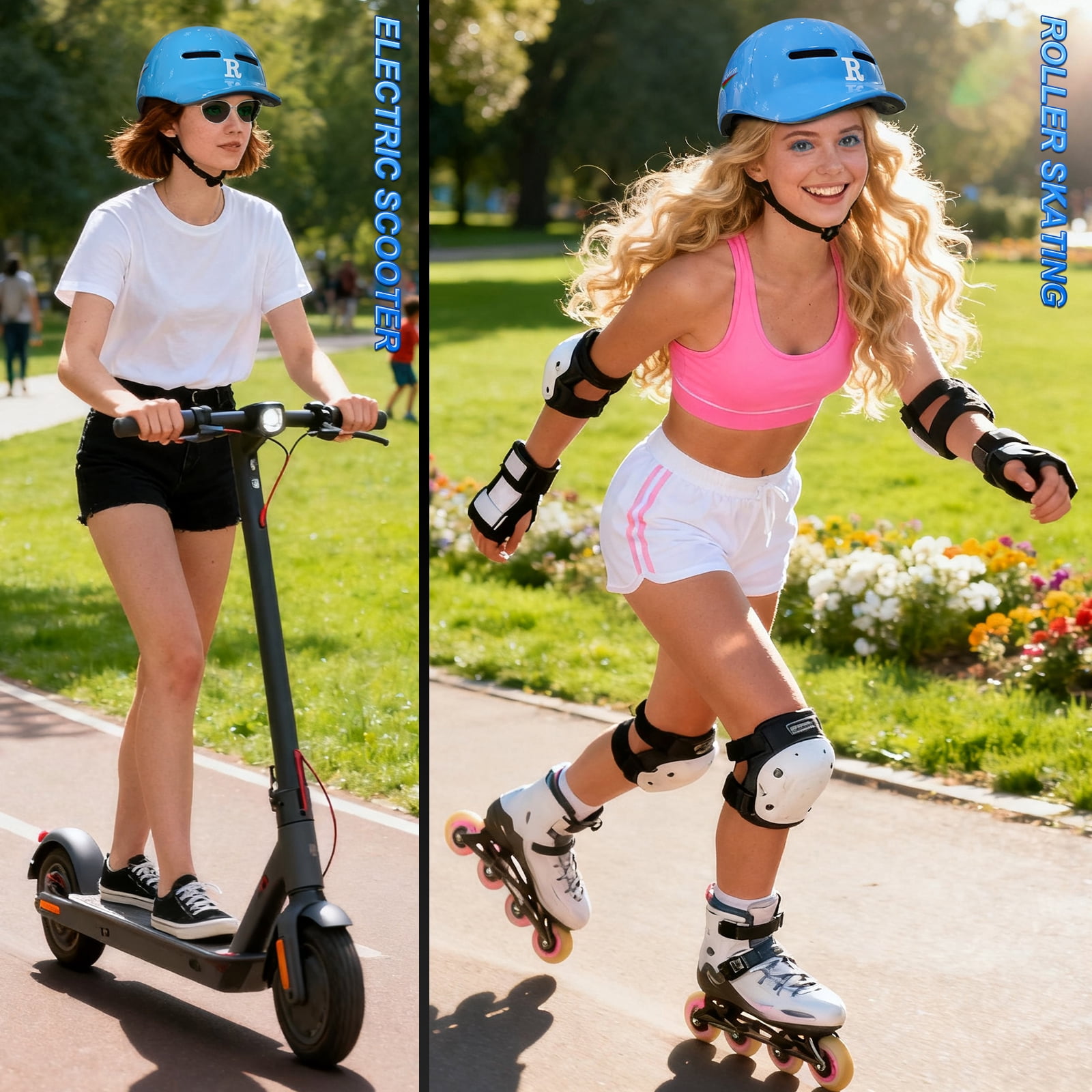 Adult bicycle helmet, unisex - comfortable, lightweight, adjustable baseball cap style cycling helmet, suitable for urban commuting, road cycling, rollerblading, and scooter riding.
