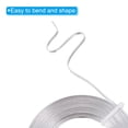 thumbnail image 5 of Uxcell 16.4 Feet Flat Aluminum Wire 18 Gauge Bendable Anodized Aluminum Wire Silver Tone, 5 of 6
