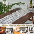 thumbnail image 4 of Camino de mesa de encaje blanco Caminos de mesa de flores de margarita Bufanda de poliéster, elegante cubierta de mesa de macramé Decoración de fiesta de boda Primera opción para G, 4 of 5