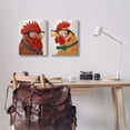 thumbnail image 2 of Stupell Industries Quirky Hipster Roosters Animals Painting Wrapped Canvas Canvas Art Print Wall Art, 16 x 20, Set of 2, 2 of 7