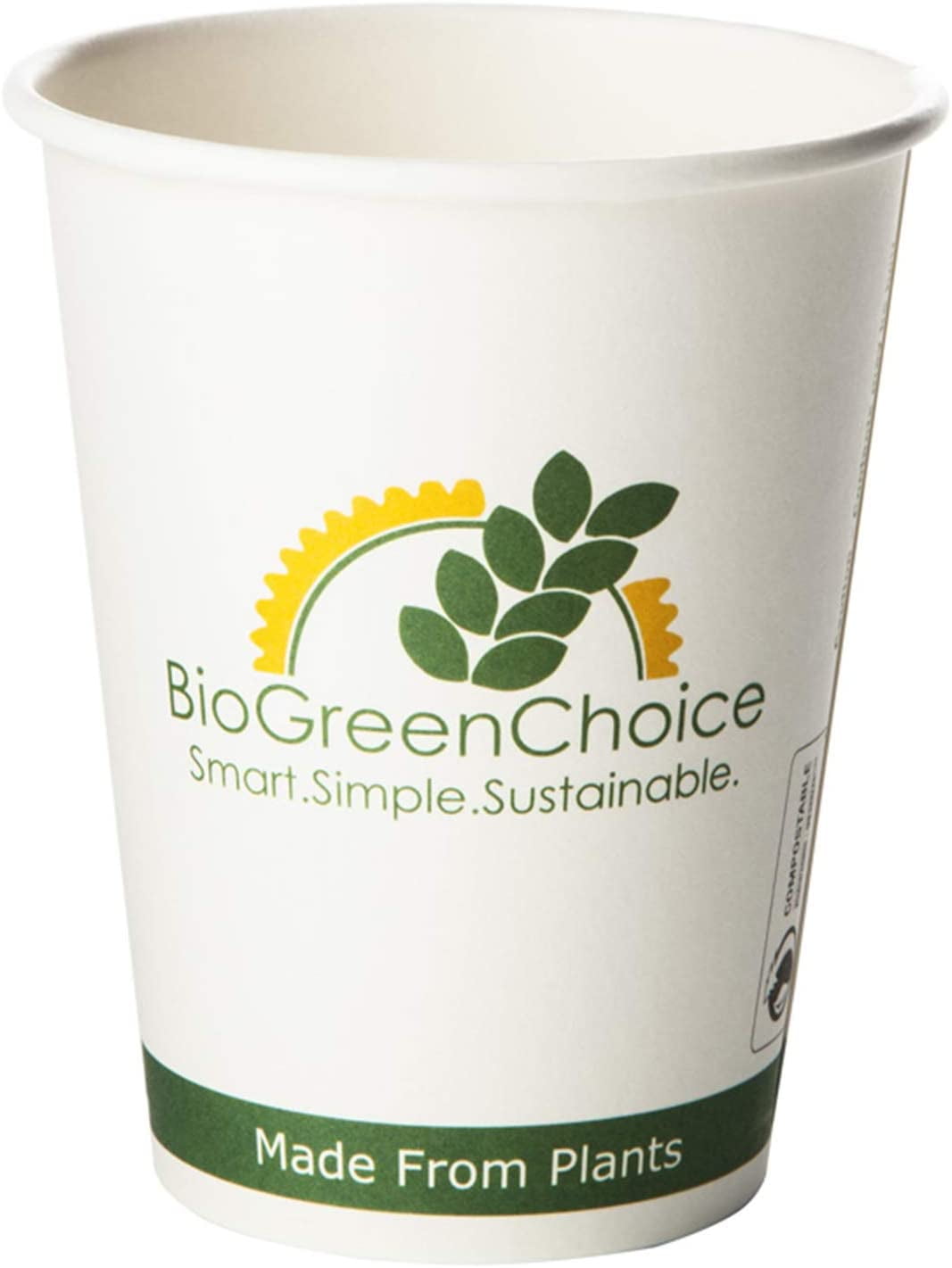BioGreenChoice Compostable Paper Disposable Hot Cup with ...