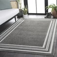 thumbnail image 3 of SAFAVIEH Cabana Rado Bordered Indoor/Outdoor Area Rug, Grey/Ivory, 9' x 12', 3 of 13