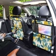 thumbnail image 7 of WOBOGO Yellow and Teal Flowers Backseat Car Organizer Footed Universal Car with Touch Screen Tablet Holder Rear Seat Protector, 7 of 7