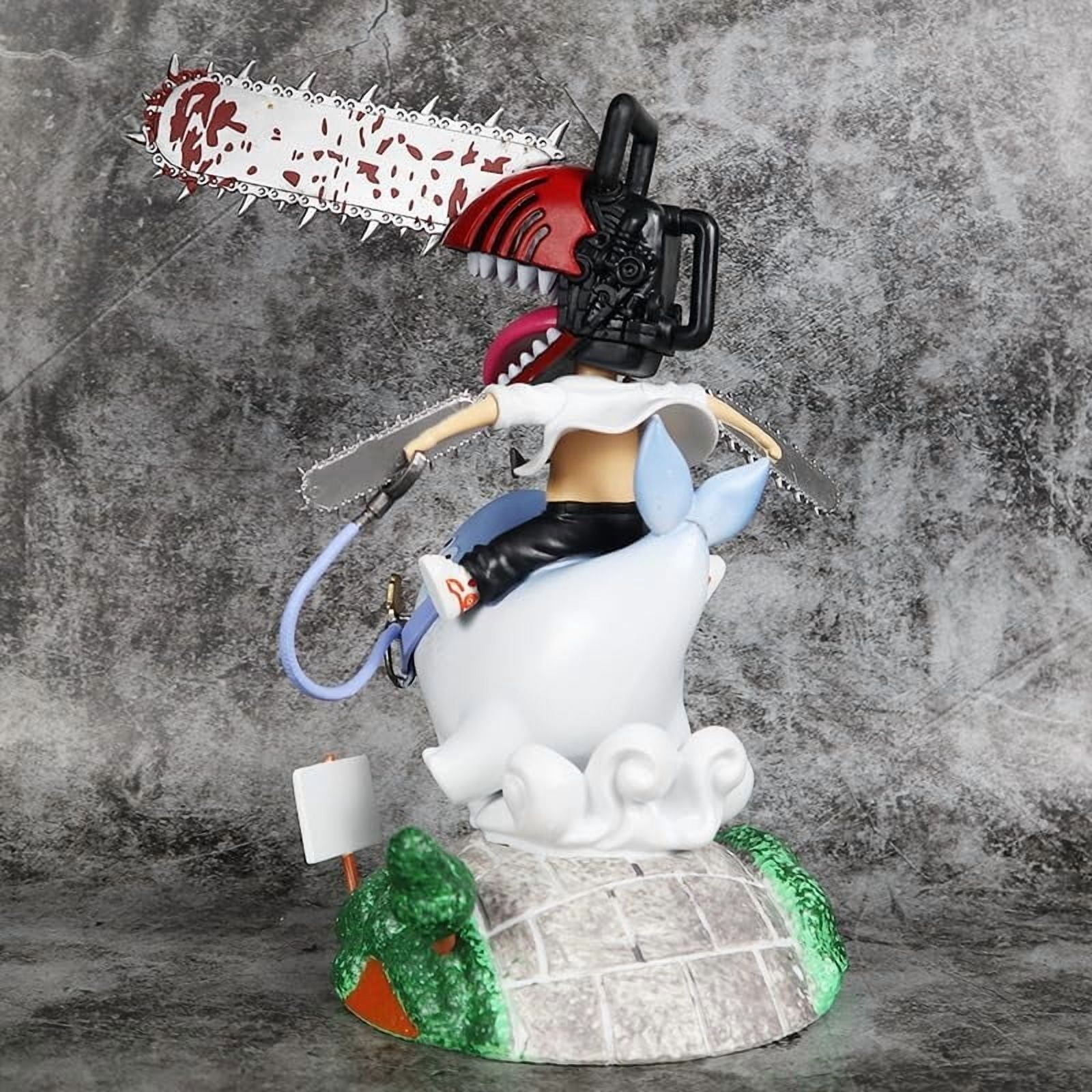 Chainsaw Man Figure, Fighting Shark Chainsaw Man Figurine 24cm/9.8inch Handmade PVC Anime Model Statue Collectible Craft Gift