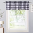 thumbnail image 2 of Plaid Valance for Bathroom, Buffalo Check Gingham Valance Curtains for Window Thick Water Resistant Rod Pocket Farmhouse Kitchen Valance Curtain Cafe Curtains, 56" W x 15" L,Grey/White, 2 of 7