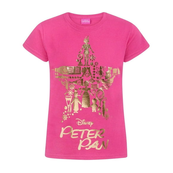 Peter Pan Girls Gold Foil Short-Sleeved T-Shirt